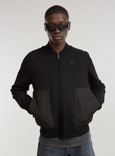 Cazadora De Aviador Engineered Mix Knitted
